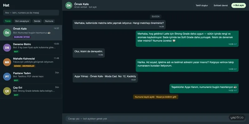 MUUS WhatsApp Asistanı ekran görüntüsü
